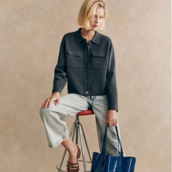 Sezane Sweaters - Sézane Betty Cardigan  | Charcoal Grey | S